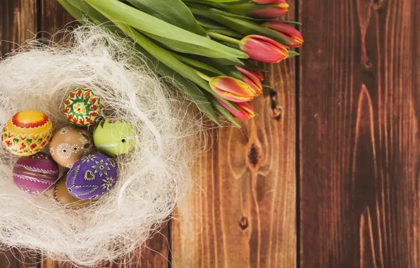Flowers, Tulips, Easter, Eggs, Holiday, Socket