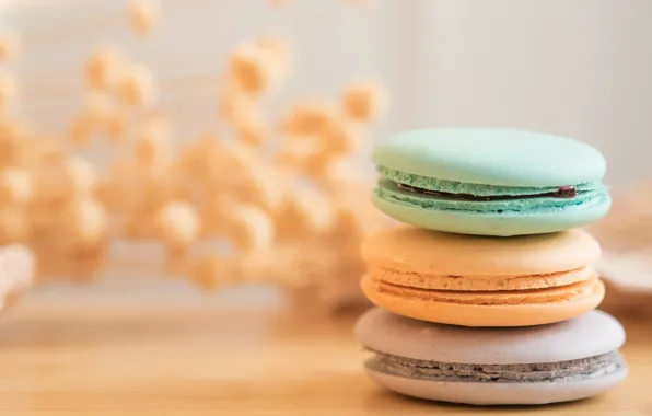 Cookies, cakes, bokeh, macaron