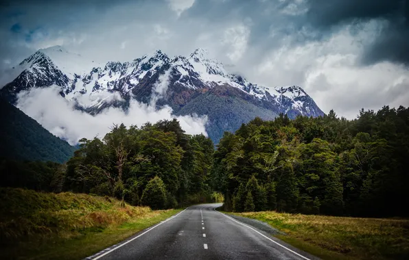 Picture road, landscape, mountains