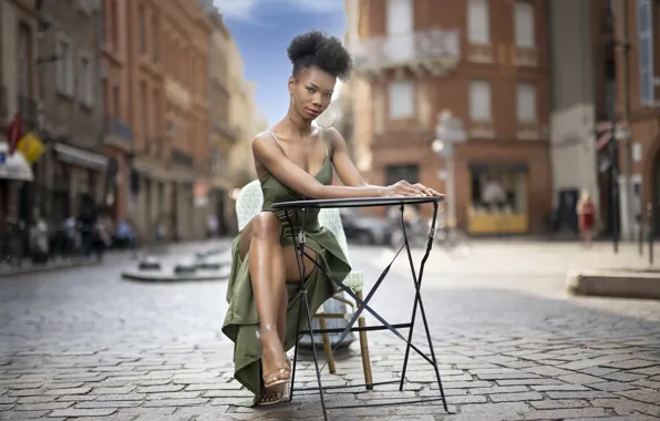 Picture girl, the city, street, Mary
