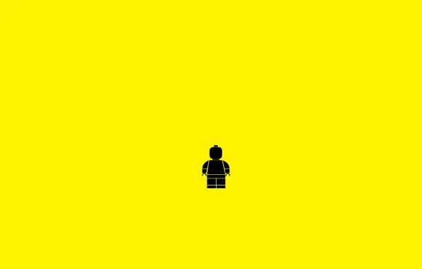 Picture black, yellow, Lego