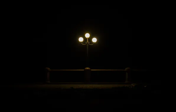 Light, night, street, minimalism, lantern, minimalism, night, lamp