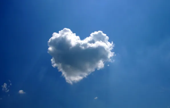 Picture heart, cloud, siniva