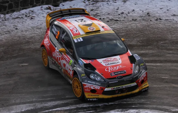 Rally, Ford, Rally, WRC, Skid, The hood, Fiesta, Fiesta