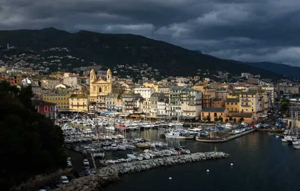 France, Bay, port, Corsica, Basilica, Bastia