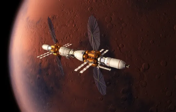 Space, surface, Mars, experimental apparatus, The base camp of Mars