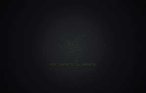 Green, Black, Logo, Razer, Wallpaper, Hi-Tech, Minimalism, For Gamers By Gamers
