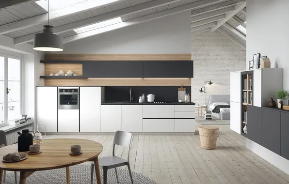 Style, Villa, interior, Italy, kitchen, dining room, dining area, Italian design