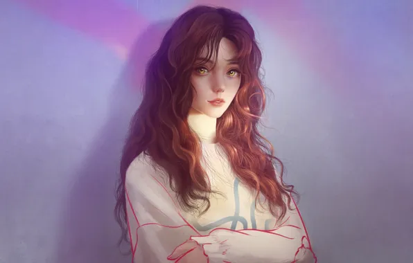 Eyes, girl, face, style, figure, portrait, art, girl