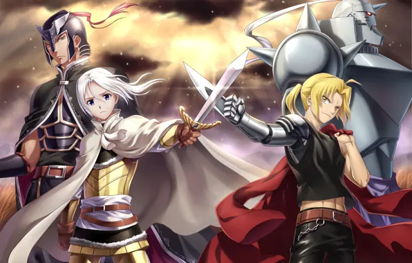 Picture anime, art, different, Edward, Fullmetal Alchemist, Darina, The Adventures Of Arslan, Arslan