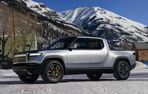 Picture mountain, top, pickup, 2019, R1T, Rivian