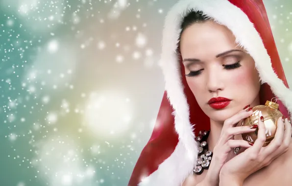 Decoration, snowflakes, face, background, holiday, toy, new year, ball