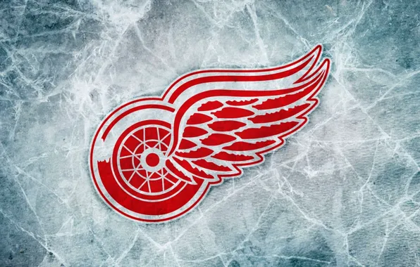 Picture Ice, Logo, Detroit, NHL, NHL, Hockey, Red Wings