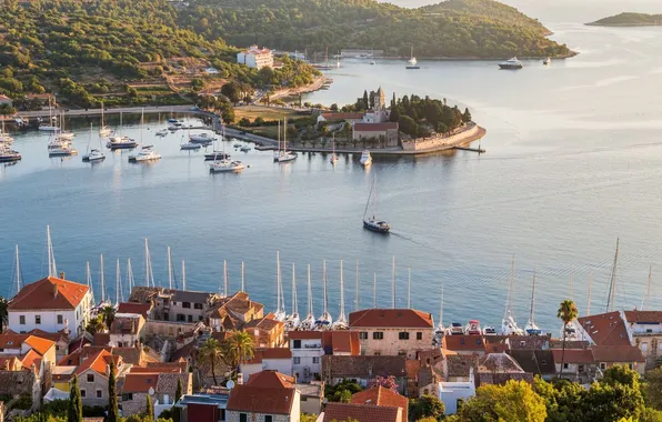 Marina, home, ships, Bay, yachts, boats, harbour, Croatia