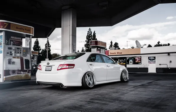 Dressing, white, toyota, Toyota, camry, Camry, stance