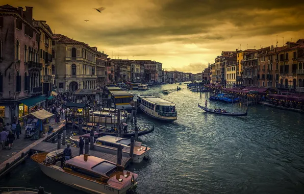 The city, channel, venice