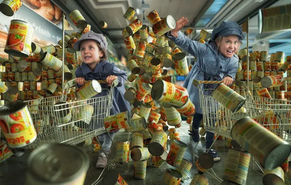 Picture children, girl, shop, purchase, BLACK FRIDAY