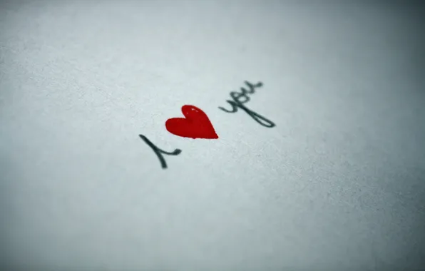 Macro, love, sheet, paper, the inscription, paint, heart, figure
