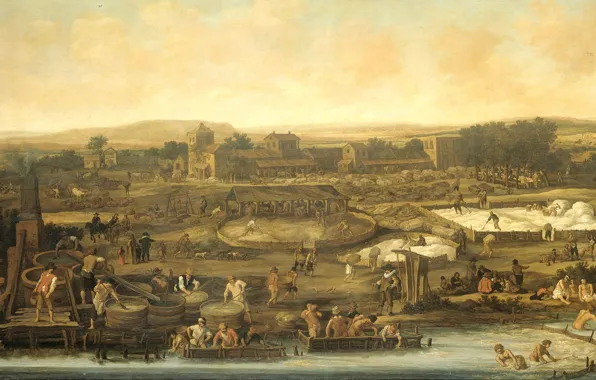 Oil, picture, canvas, Peter de Molijn, The enterprise for Processing of Wool