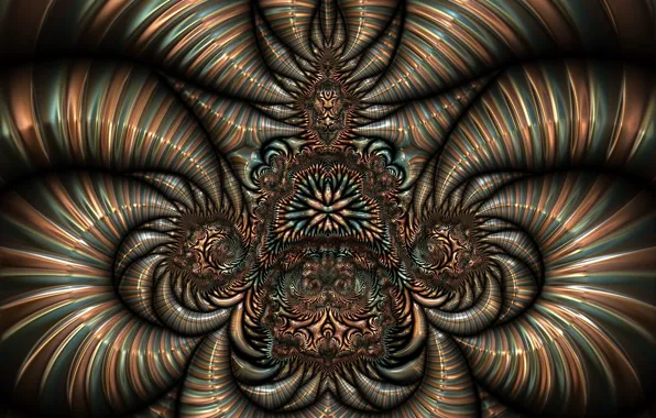 Abstraction, pattern, fractals, fractal, ornament, symmetry, abstract background