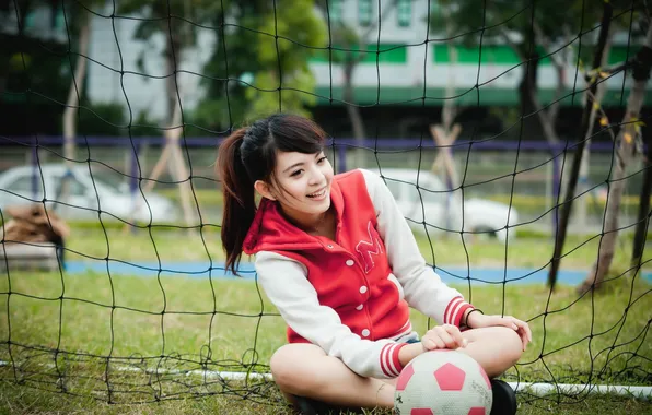 Picture girl, the ball, Asian