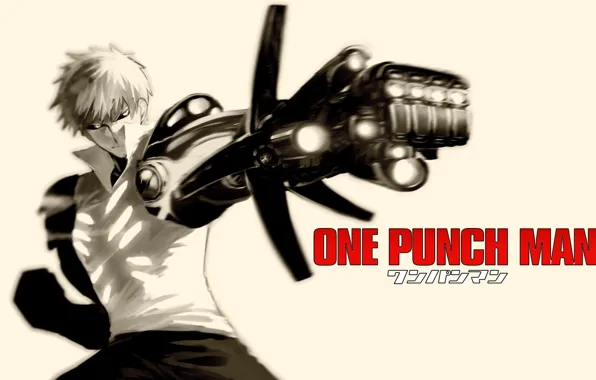 Picture weapons, fiction, anime, cyborg, cyberpunk, One Punch Man, OnePunch-Man, Geno