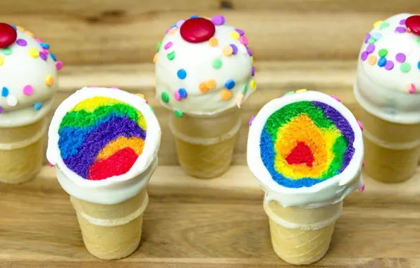 Ice cream, colorful, dessert