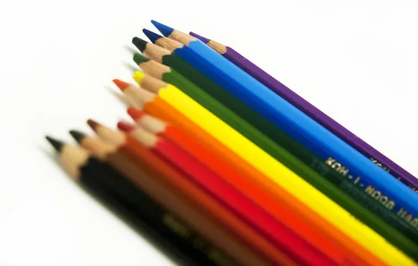 Picture colors, wood, graphite, pencils