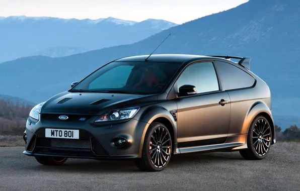 Mountains, black, Ford, Matt, Focus, RS500