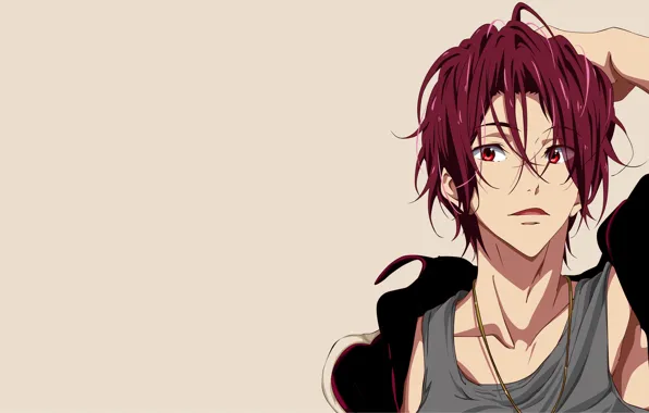 Swimmer, guy, Rin, red hair, Free!