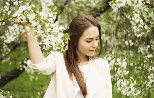 Picture face, model, hair, flowering, cutie, Nastya