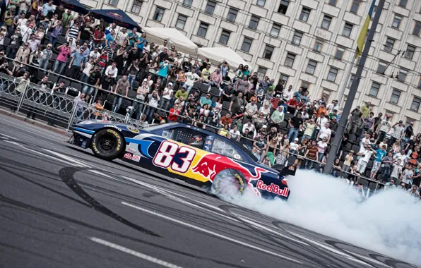 Smoke, Ukraine, Kiev, NASCAR, Red bull, Red bull showrun