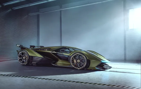 Lamborghini, Headlight, The concept car, Lambo, Drives, V12, Brake disc, Wing