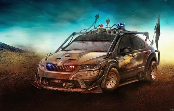 Auto, Figure, Machine, Apocalypse, Background, Car, Armor, Car