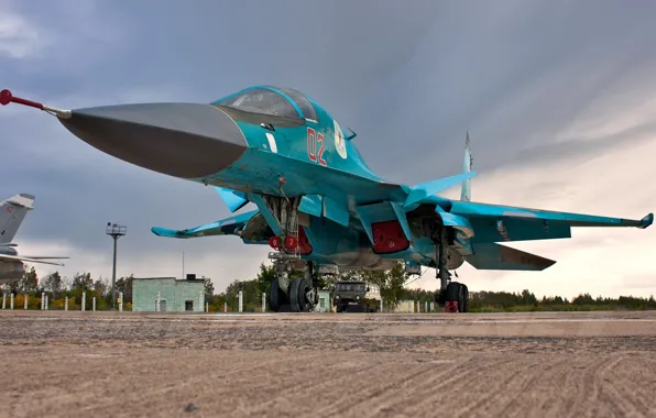 Parking, bomber, the airfield, Su-34