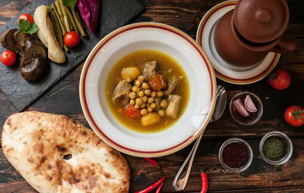 Pepper, Soup, The first dish, Pita