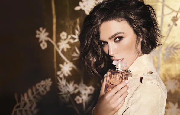 Picture girl, perfume, actress, Keira Knightley, celebrity, brand, coco shanel