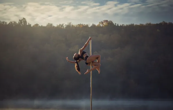 Picture gymnast, pole, Chris Silya