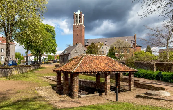 Picture Church, Netherlands, spring, Baarlo