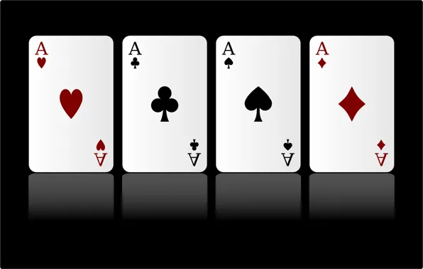 Picture card, suit, 4 aces