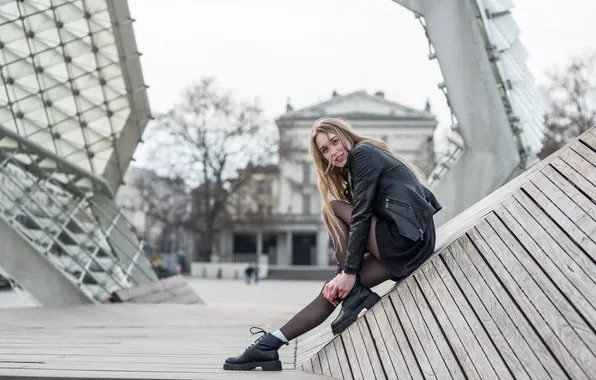 Girl, street, Xenia