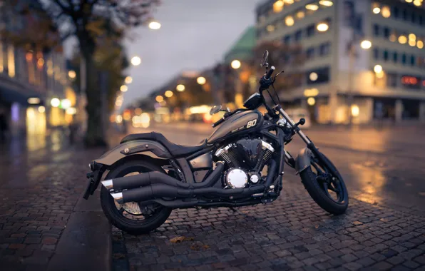The city, style, the evening, motorcycle, bike