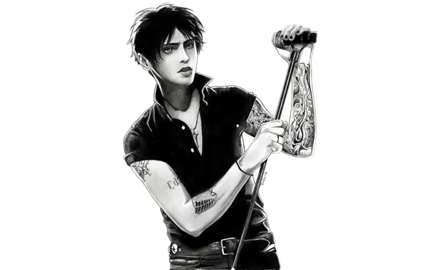 Art, microphone, guy, tattoo, Attack Of The Titans, Shingeki No Kyojin, Eren Yeager, by redwarrior3