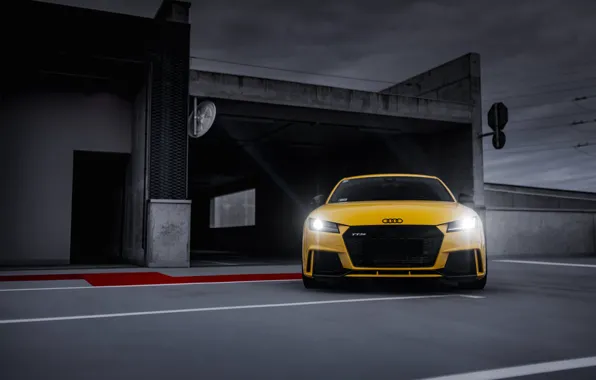 Picture Audi, Light, Coupe, Yellow, VAG, Sight, TTRS