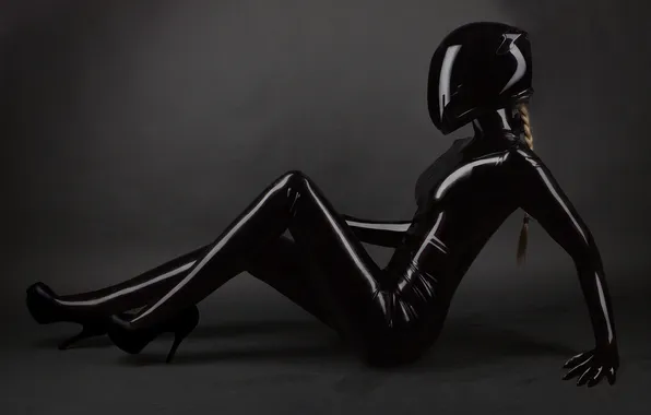 BODY, HELMET, BLACK, BRAID, COSTUME