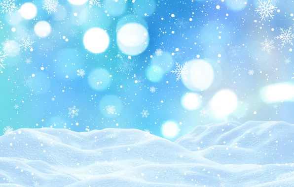 Winter, the sky, light, snow, snowflakes, glare, texture, Christmas