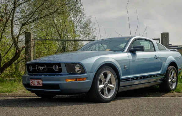 Mustang, Ford, Sky, Blue