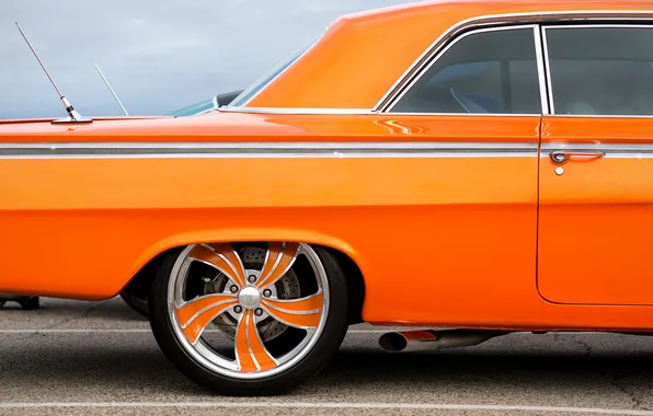 Orange, style, wheel, Chevrolet, side view