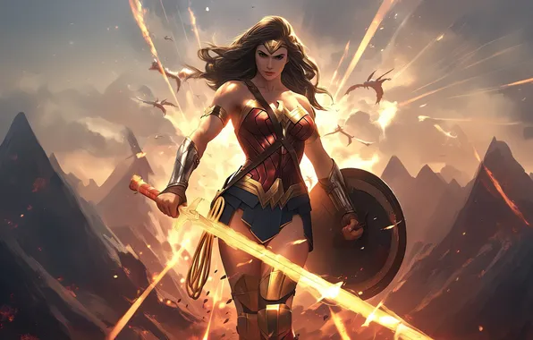 Picture woman, courage, wonder