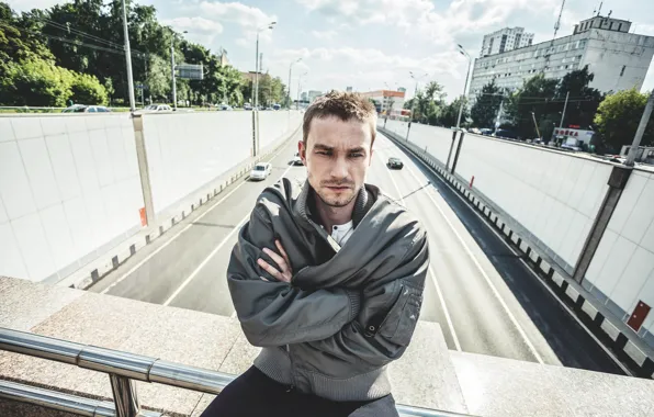 Road, look, machine, bridge, pose, street, actor, bristles